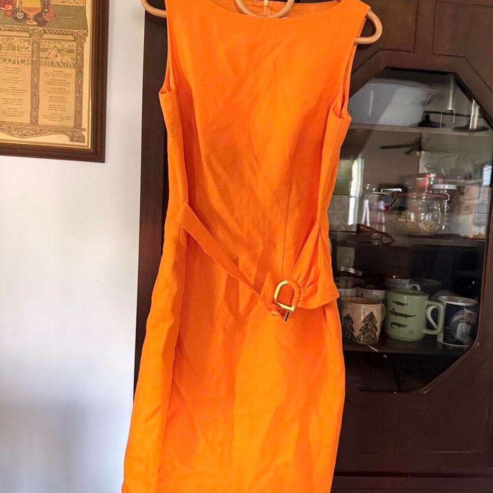 David-meister Women's Orange and Yellow Dress